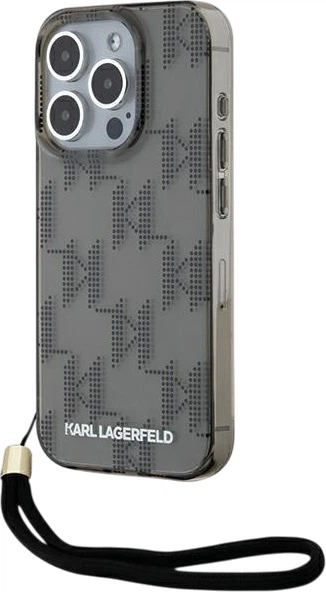 Панель Karl Lagerfeld IML Mono KL Pattern & Cord для Apple iPhone 15 Pro Max Silver (3666339258276) - зображення 1