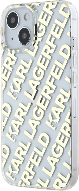 Etui plecki Karl Lagerfeld IML Fullover Logo do Apple iPhone 15 / 14 / 13 Golden (3666339258665) - obraz 2