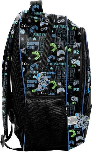 Шкільний рюкзак Paso Game on! Pad 38 x 29 x 16 см 18 л Чорний (5903162134796) - зображення 2