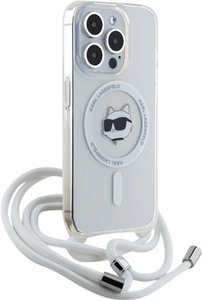 Панель Karl Lagerfeld IML Choupette Head & Cord Magsafe для Apple iPhone 15 Pro Max Transparent (KLHMP15XHCCHNT) - зображення 3
