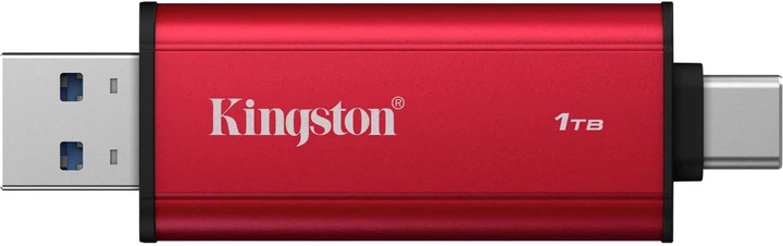 Портативний SSD Kingston 1TB USB 3.2 Gen 2 Dual USB-A R1050/W950MB/s - изображение 3
