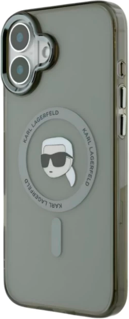 Etui Karl Lagerfeld IML Metal Karl Head MagSafe do Apple iPhone 16 Black (KLHMP16SHLSKIK) - obraz 2