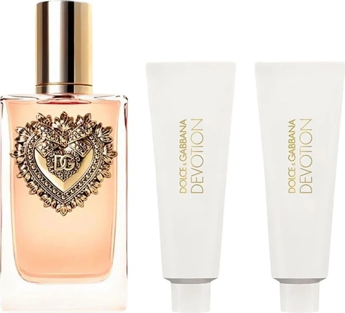 Набір для жінок Dolce&Gabbana Devotion Парфумована вода 100 мл + Гель для душу 50 мл + Лосьйон для тіла 50 мл (8054754403428) - зображення 2
