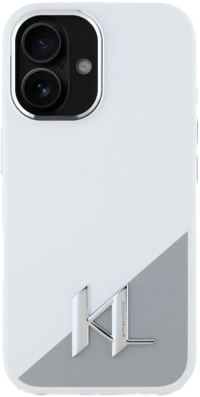 Панель Karl Lagerfeld Shadow Initial MagSafe для Apple iPhone 16 White (KLHMP16SSCMKMPCH) - зображення 3