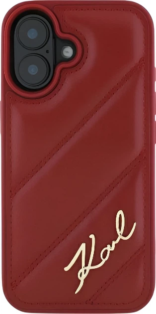 Панель Karl Lagerfeld Quilted Signature для Apple iPhone 16 Red (KLHCP16SPQDSMGR) - зображення 2