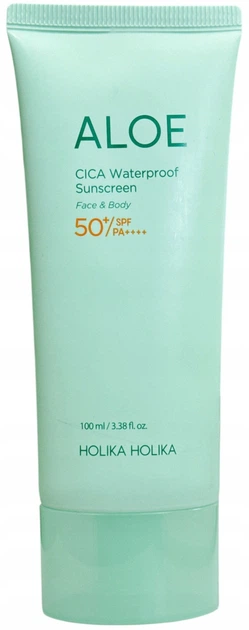 Сонцезахисний крем Holika Holika Aloe Cica Waterproof Sunscreen SPF 50+ 100 мл (8806334395681) - зображення 1