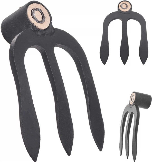 Кована тризуба мотика Kadax Husby 15 x 12 см без ручки (K12157) - зображення 1