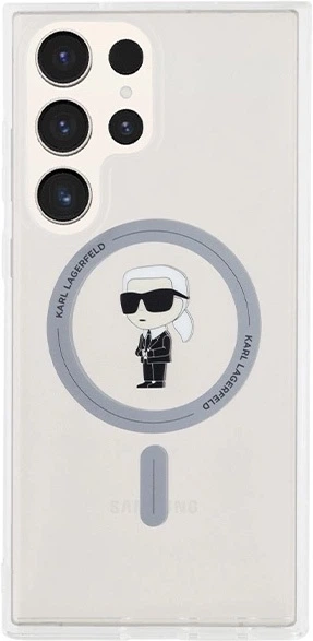 Etui plecki Karl Lagerfeld IML Ikonik MagSafe do Samsung Galaxy S24 Ultra Transparent (3666339259075) - obraz 3
