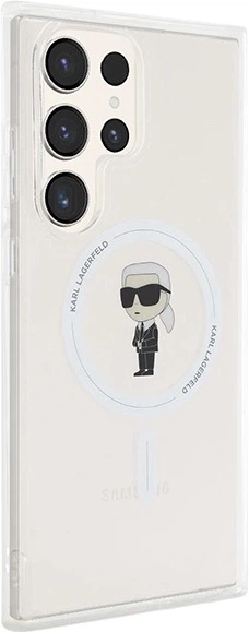 Etui plecki Karl Lagerfeld IML Ikonik MagSafe do Samsung Galaxy S24 Ultra Transparent (3666339259075) - obraz 4