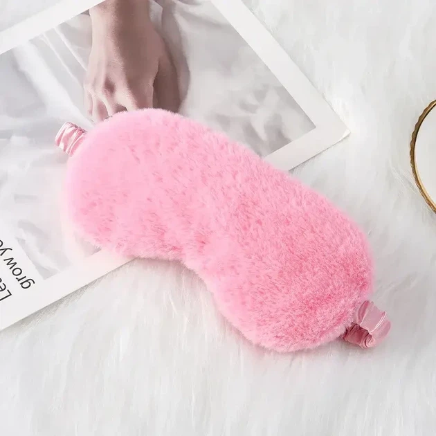Маска для сна плюшевая "Plush розовая". Повязка на глаза детская. Наглазная маска женская - Фото 1 Маска для сна плюшевая "Plush розовая". Повязка на глаза детская. Наглазная маска женская - изображение 1