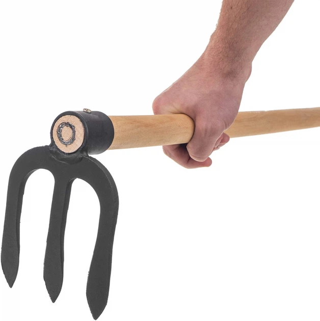 Кована тризуба мотика Kadax Husby 15 x 12 см з ручкою (K12158) - зображення 8