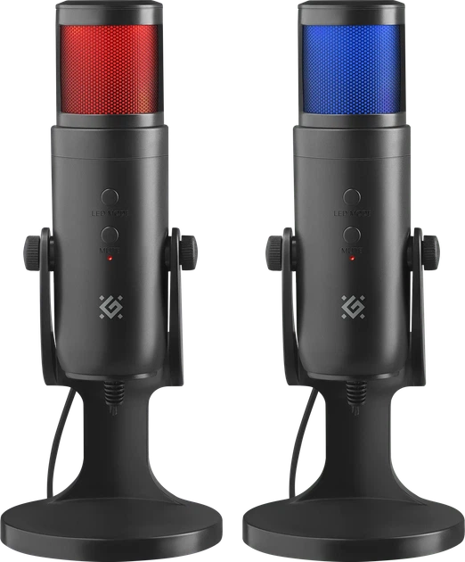 Ігровий стрим-мікрофон Defender Galactar GMC 250 USB LED Black (4745090829136) - зображення 4