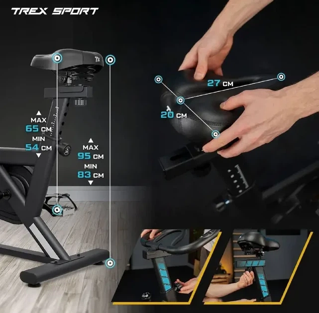 Спинбайк Trex Sport HOWL TX-640SB маховик 12 кг Черный - изображение 9