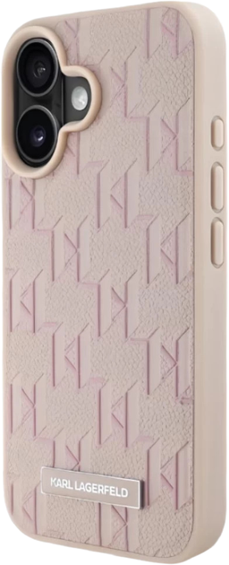 Etui Karl Lagerfeld Hot Stamp Magsafe do Apple iPhone 16 Pink (KLHMP16SPKHPORPP) - obraz 2