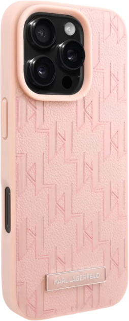 Etui Karl Lagerfeld Hot Stamp Magsafe do Apple iPhone 16 Pro Pink (KLHMP16LPKHPORPP) - obraz 2