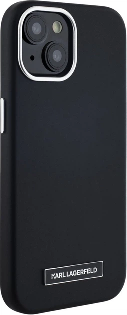 Панель Karl Lagerfeld FW Metal Plate MagSafe для Apple iPhone 15 Black (3666339254889) - зображення 4