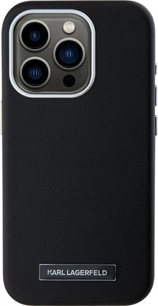 Панель Karl Lagerfeld FW Metal Plate MagSafe для Apple iPhone 15 Pro Black (3666339254902) - зображення 3