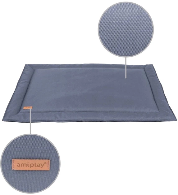Mata dla psów Amiplay Country wodoodporna XL 100 x 70 x 1.5 cm Szara (5907563261051) - obraz 3