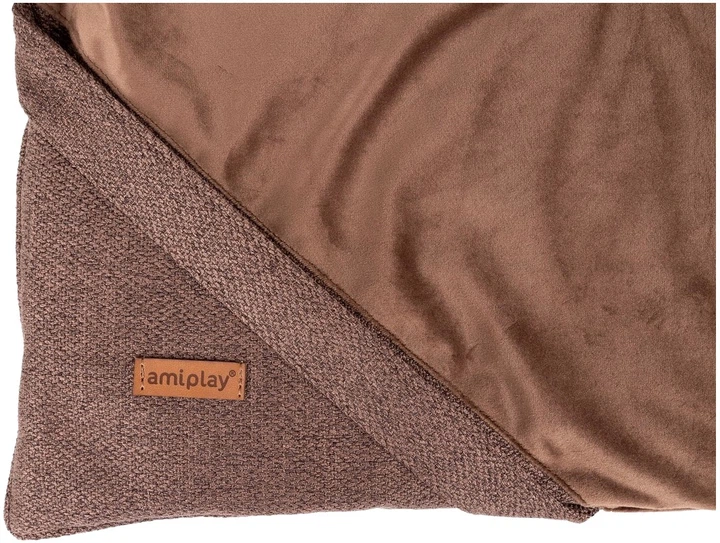 Mata dla psów i kotów Amiplay Siena L 82 x 60 x 1.5 cm Brązowa (5907563299023) - obraz 4