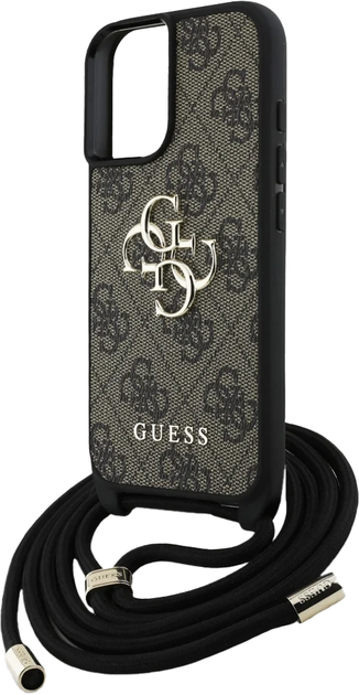 Панель Guess 4G Big Logo Cord Stap Crossbody для Apple iPhone 16 Plus Brown (3666339434427) - зображення 5