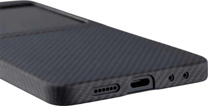 Etui plecki Pitaka Ultra-Slim MagSafe do Samsung Galaxy Flip 7 Black/Grey (FBFLIP7) - obraz 5