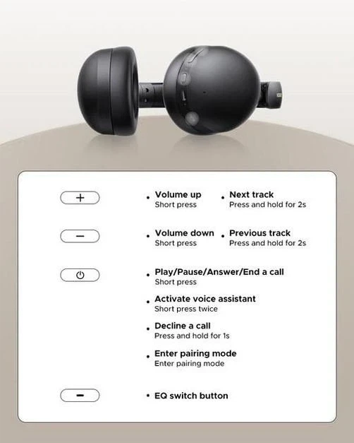 Беспроводные Bluetooth наушники Ugreen Studio Max2 Bluetooth 5.4 Black (HP205) - изображение 5