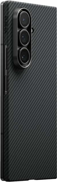 Etui plecki Pitaka Ultra-Slim MagSafe do Samsung Galaxy Fold 7 Black/Grey (FBFold7) - obraz 2