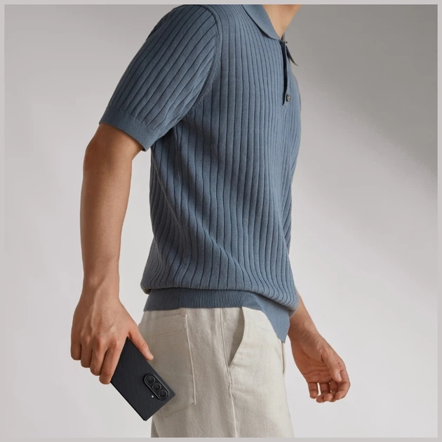 Etui plecki Pitaka Ultra-Slim MagSafe do Samsung Galaxy Fold 7 Black/Grey (FBFold7) - obraz 7