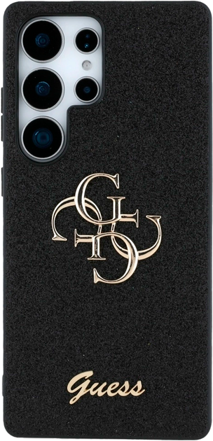 Etui Guess Fixed Glitter Big 4G Metal do Samsung Galaxy S25 Ultra Black (3666339441685) - obraz 3