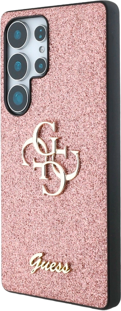 Etui Guess Fixed Glitter Big 4G Metal do Samsung Galaxy S25 Ultra Pink (3666339441708) - obraz 2