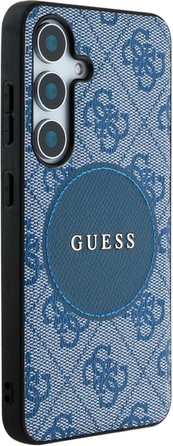 Etui Guess 4G Round Patch Classic Logo MagSafe do Samsung Galaxy S25 Plus Blue (3666339448981) - obraz 3