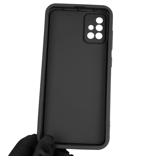 Чохол силіконовий Soft Touch з 3D принтом жіночим для Samsung Galaxy A51 (SM-A515F) чорний (Повний захист камери) - зображення 4