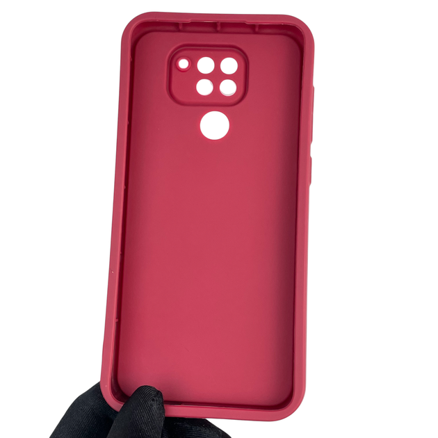 Чехол силиконовый Soft Touch для Xiaomi Redmi Note 9 бордовый (Полная защита камеры) - Фото 4 Чехол силиконовый Soft Touch для Xiaomi Redmi Note 9 бордовый (Полная защита камеры) - изображение 4