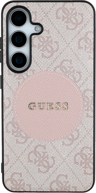 Etui Guess 4G Round Patch Classic Logo MagSafe do Samsung Galaxy S25 Plus Pink (3666339449018) - obraz 3