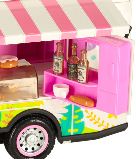 Zdalnie sterowany kamper KIK z dźwiękiem, światłem i akcesoriami Różowy (5903039767584) - obraz 13