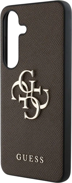 Панель Guess Grained Big 4G Logo Small Classic для Samsung Galaxy S25 Brown (3666339449179) - зображення 6