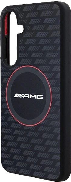 Etui plecki AMG Silicone Carbon Pattern na Samsung Galaxy S24 (S921) z MagSafe Czarne (3666339241728) - obraz 2