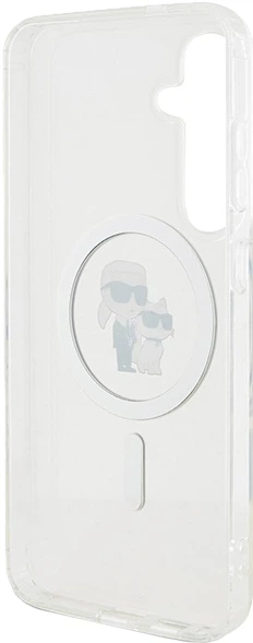 Etui plecki Karl Lagerfeld Karl & Choupette Head na Samsung Galaxy S24 (S921) z MagSafe Przezroczysty (3666339241810) - obraz 2