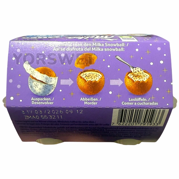 Шоколадні кульки Milka Snowballs Oreo із молочного шоколаду з