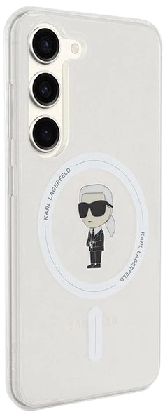 Etui plecki Karl Lagerfeld Ikonik na Samsung Galaxy S23 (S911) z MagSafe Przezroczysty (3666339241841) - obraz 6