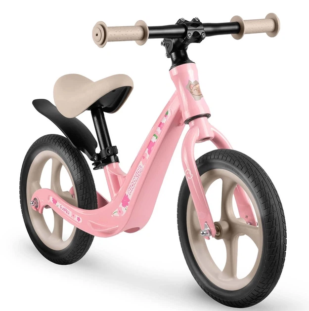 Rowerek biegowy Ricokids FUNNU 12" Kot Różowy (5903890629632) - obraz 2