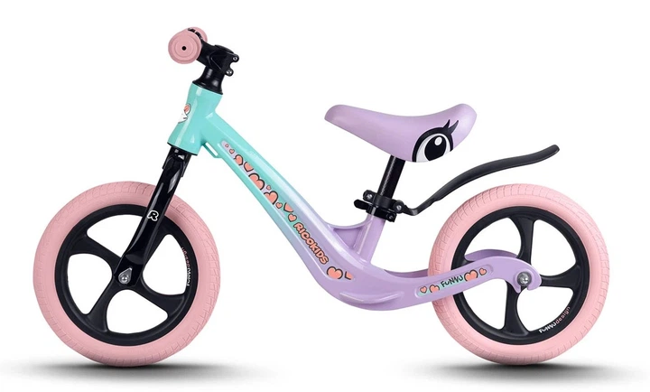 Rowerek biegowy Ricokids FUNNU 12" Różowy (5903890629649) - obraz 3
