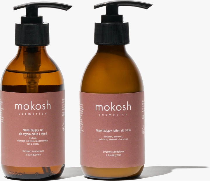 Набір для догляду за тілом Mokosh Pyszałek Drzewna Głębia Гель для миття тіла та рук зволожувальний 200 мл + Лосьйон зволожувальний 200 мл (5902729030045) - зображення 2