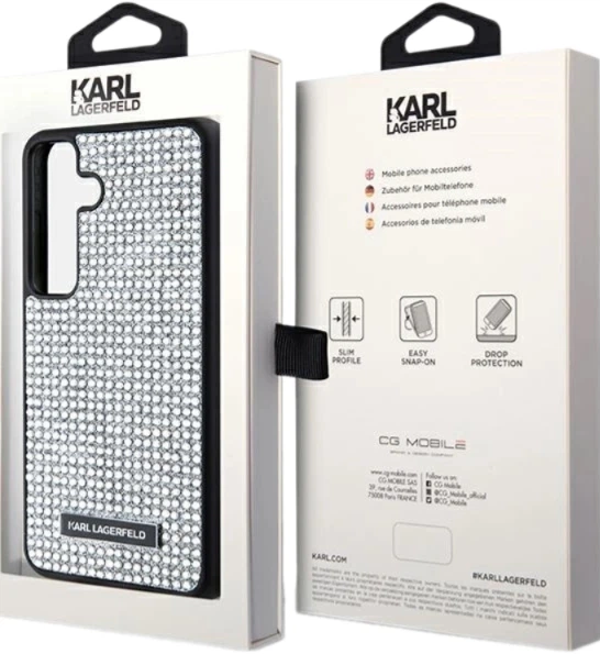 Etui plecki Karl Lagerfeld Rhinestone Metal Logo na Samsung Galaxy S24 (S921) Srebne (3666339241902) - obraz 8