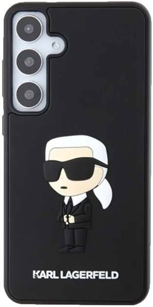 Etui plecki Karl Lagerfeld 3D Rubber Ikonik na Samsung Galaxy S24 (S921) Czarne (3666339241995) - obraz 5