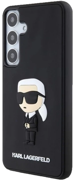 Etui plecki Karl Lagerfeld 3D Rubber Ikonik na Samsung Galaxy S24 Plus (S926) Czarne (3666339242008) - obraz 4