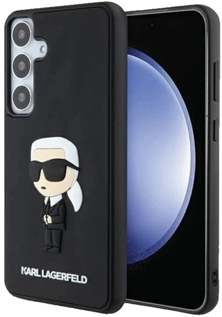 Etui plecki Karl Lagerfeld 3D Rubber Ikonik na Samsung Galaxy S24 Plus (S926) Czarne (3666339242008) - obraz 7