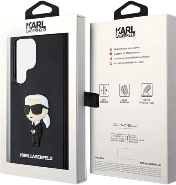 Etui plecki Karl Lagerfeld 3D Rubber Ikonik na Samsung Galaxy S24 Ultra (S928) Czarne (3666339242015) - obraz 8