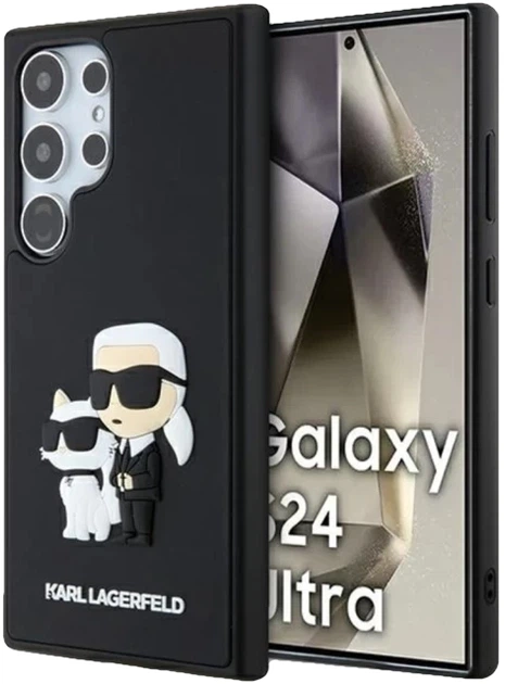 Etui plecki Karl Lagerfeld 3D Rubber Karl & Choupette na Samsung Galaxy S24 Ultra (S928) Czarne (3666339241988) - obraz 7