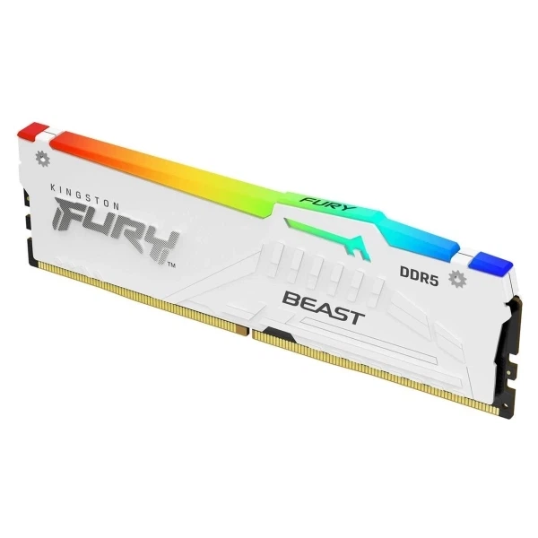 Оперативна пам'ять 32GB Kingston Fury Beast White RGB DDR5 5600 MHz (KF556C36BWEA-32) - Фото 1 Оперативна пам'ять 32GB Kingston Fury Beast White RGB DDR5 5600 MHz (KF556C36BWEA-32) - изображение 1